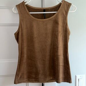 Faux suede tank-top
